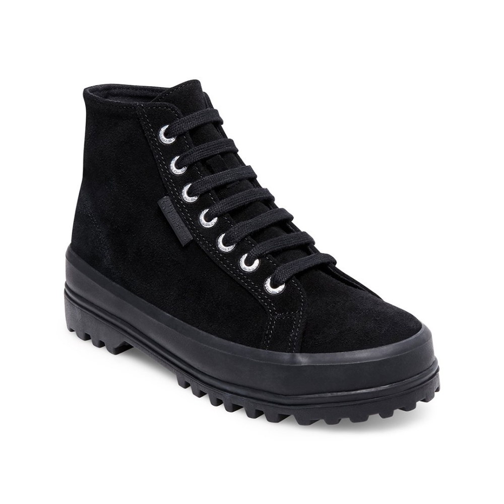 NWOT Superga 2341 SUEW Full Black Suede High Top